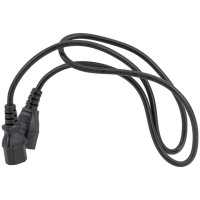Шнур питания LANMASTER C13-C14, 3х0.75, 220В, 10А, черный, 1 метр LAN-PPM-10A-1.0 LAN-PP13/14-1.0-BK