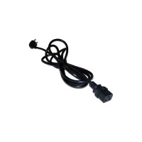 Шнур питания LANMASTER C19-Schuko, 3х1.5, 220В, 16А, 2 метра LAN-PP19/SH-2.0-BK