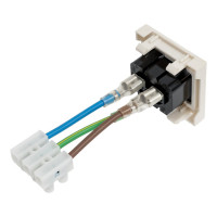 Розетка LANMASTER IEC 60320 C13, 10A, 250V, формата Mosaic, 45x45 мм LAN-SIP-23IEC-C13