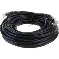 Патч-корд RJ45 - RJ45, 4 пары, UTP, категория 5е, 10 м, черный, TWT-45-45-10-BK
