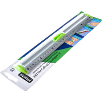 Линейка Attache Selection aluminium 30 см, с держателем, зеленая 726997