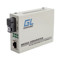 Конвертер Gigalink UTP, 100/1000Мбит/c GL-MC-UTPF-SC1G-18SM-1550