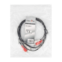Соединительный кабель Telecom, 2xRCA M - 2xRCA M черный 1,5m TAV7158-1.5M