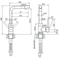 Смеситель для кухни Paulmark Honner, золото, Ho212018-G