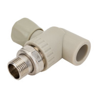 Вентиль для радиатора RTP D20х1/2 мм., угловой, серый 15821