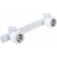 Угольник RTP PN25 комбинированный, с креплением двойной под смеситель. внутренняя резьба, D20х1/2 мм 10701