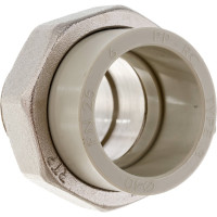 Муфта комбинированная RTP разъемная, американка, наружная резьба, D40х1 1/4 мм, серая 15813