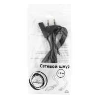 Кабель питания Cablexpert  CEE 7/16-C7, 2x0.75мм2, 2.5А, VDE, 1.8м, черный, пакет, PC-184-VDE-1.8M