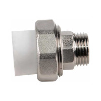 Муфта комбинированная RTP разъемная, американка, наружная резьба, D20х1/2 мм 10640