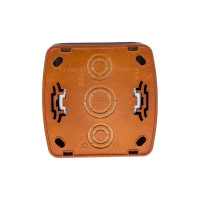 Розетка Lezard DEMET с/з с крышкой махагон 711-0500-123