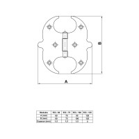 Фигурная петля Amig покрытие антик 553-60х60х1,5А