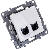 Розетка Legrand компьютерная двойная RJ45 категория 5e UTP Legrand Etika белый 672255