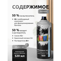 Акриловая универсальная эмаль REF серебро 520 мл 0036