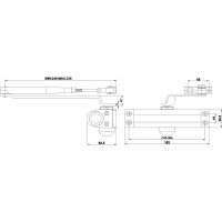 Дверной доводчик DOORLOCK DL70 EN2/3/4 белый, вес двери до 90 кг, крепежные размеры 162-165мм х 19мм 75545