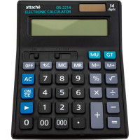 Полноразмерный настольный калькулятор Attache Economy 14 разрядов, чёрный 974206