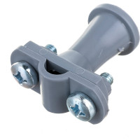 Держатель круглого проводника EZETEK 6-10мм серый, высота 38мм, пластик 91102