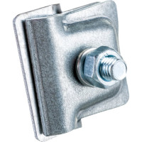 Держатель круглого проводника EZETEK 6-10мм для фальца 0.7-3мм, оцинковка 91092