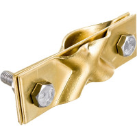 Зажим заземления EZETEK стержень - полоса/пруток диагональный, латунь 90531