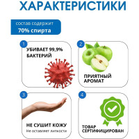 Антисептик для рук ХИМЭКСИ ЕвроLux 70% спирта 1литр 20009