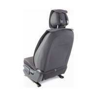 Накидки на передние сиденья CarPerformance, 2 шт. материал fiberflax /лен/ CUS-1022 BK/RD