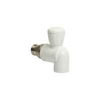 Шаровой кран VRT американка, 25-3/4", угловой, EVER plast, белый 542468