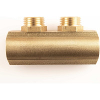 Коллектор ДТРД ВР 3/4 на 2 выхода НР 1/2 межосевое 35 мм 410318