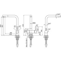 Смеситель для кухни Paulmark SKALEN брашированное золото Sk213020-BG