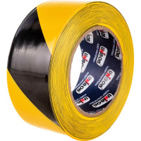 Разметочная клейкая лента UNIBOB 50 мм х 50 м, желто-черная 215005