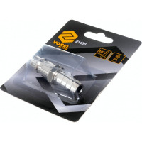 Быстроразъемное соединение рапид (папа)-елочка 8 мм для шланга с обжимным кольцом VOREL 81400