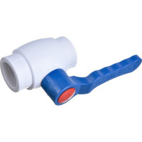 Кран шаровой Blue Ocean (шар - пластик ABS) рычаг полипропиленовый для ХВС - 32 PPRF/BV/PPR/CW(W)-32