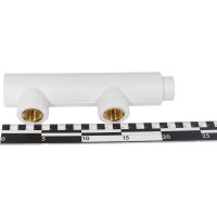 Коллектор Blue Ocean полипропилен ВР 2 отвода - 32х1/2х2 осевое 100 мм PPRF/FCEUMIT-02(W)-32х1/2"х2