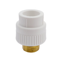 Комбинированная муфта Blue Ocean полипропиленовая, НР - 25x3/4 PPRF/EA(W)-25х3/4"