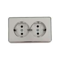 Двойная розетка с заземлением WERKEL W5072106 a052776