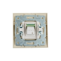 Розетка Lezard DERIY RJ11 евро крем 702-0303-137
