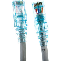 Патч-корд Hyperline PC-LPM-UTP-RJ45-RJ45-C6-10M-LSZH-GY U/UTP, Cat.6 100% Fluke Component 41843