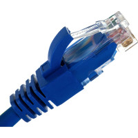 Шнур NIKOMAX, U/UTP 4 пары, Кат.5e, 7х0,205мм, синий, 0,15м NMC-PC4UD55B-001-C-BL