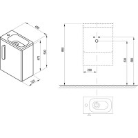 Тумба под умывальник Ravak SD 400 Chrome белая/белая X000000538