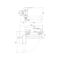 Смеситель для ванны Ravak Chrome CR 022.00/150 с поворотным изливом X070042 00000031206
