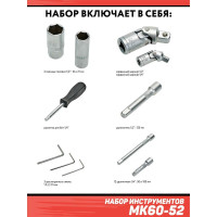 Набор инструментов Дед Макар 60 предметов МК60-52 00-00014060