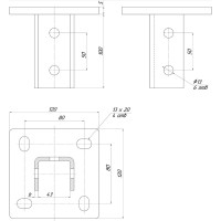 Страт подвес УМС Strut 120x120 мм, одинарный SPO