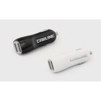 Автомобильный адаптер Carline 2хUSB, 1/2.1 А, в прикуриватель, 12/24 В, белый ch-2uw
