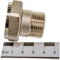 Соединение с накидной гайкой Uni-Fitt НВ 3/4"x1", с плоской прокладкой, никелированное 624N3400