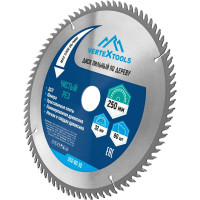 Диск пильный по дереву (250х32-30 мм; 80 зубов) Vertextools 250-80-32