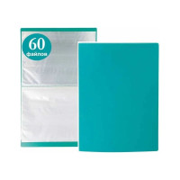 Папка LITE с файлами А4, 60 файлов, зеленый, пластик, 500 мкм NP0155-60G