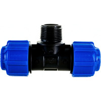 Тройник с наружной резьбой Политэк 20х3/4х20 ТПК-АКВА 51203420