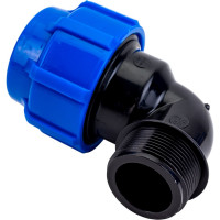 Отвод с наружной резьбой Политэк 50х1 1/2 ТПК-АКВА 50015112