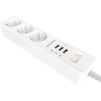 Удлинитель с USB зарядкой HARPER UCH-315 White H00002825