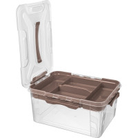 Универсальный ящик Econova Grand Box с замками и вставкой- органайзером, 15,3 л 433224414