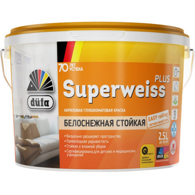 Краска Dufa Retail ВД SUPERWEISS PLUS МП00-004744