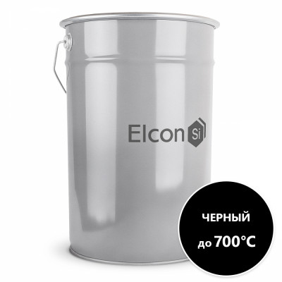 Elcon Термостойкая эмаль КО-8101 черная до 700 градусов, 25 кг 00-00003975